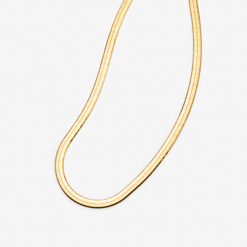 Collier maille serpent en plaqué or