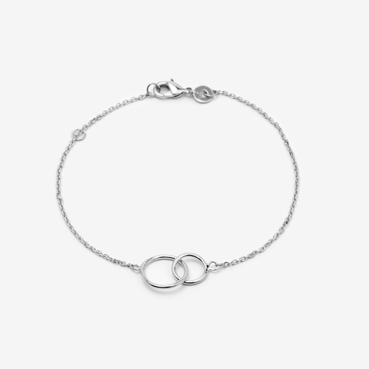 Bracelet avec deux anneaux argent